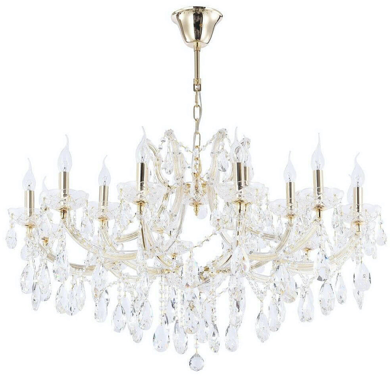 Люстра Pasquale Chandelier 18 Золотой Прозрачный Люстра Pasquale Chandelier 18 Золотой Прозрачный в Орле | Loft Concept