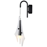 Бра черного цвета с плафоном из рельефного стекла Glass Pod варинант исполнения - 1 | Loft Concept в Орле