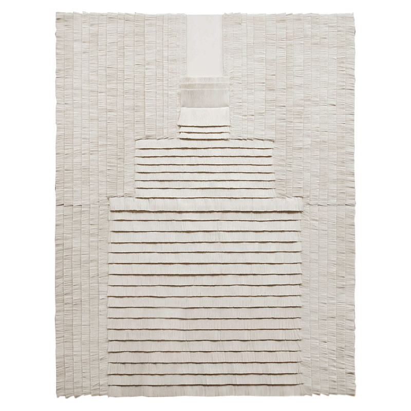 Большое Панно Абстракция белые нити Huipil Wall Hanging Молочный в Орле | Loft Concept 