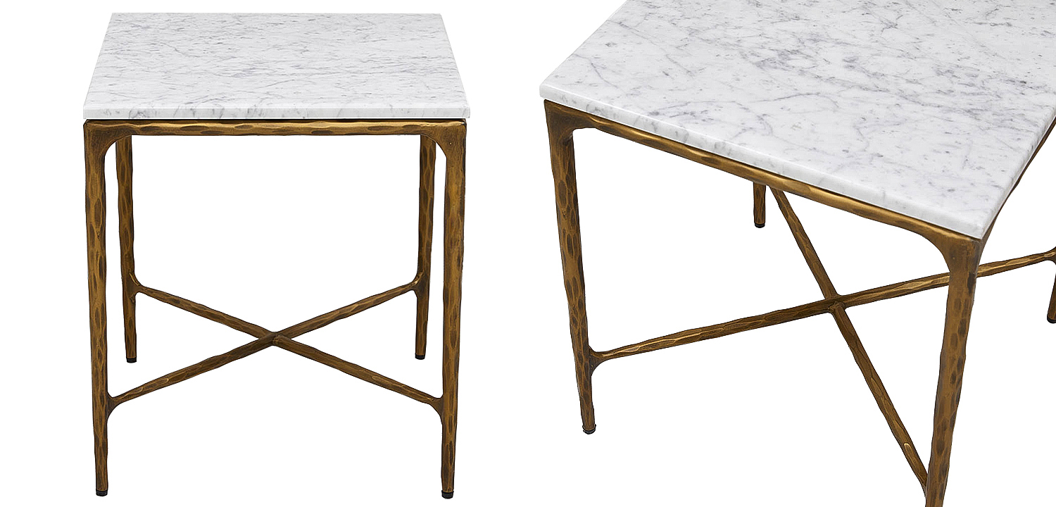 Приставной стол с мраморной столешницей квадратный Randy Marble Coffee Table Приставной стол с мраморной столешницей квадратный Randy Marble Coffee Table - Loft-Concept в Орле
