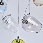 Люстра линейная с 5-ю разноцветными стеклянными плафонами Kaleido варинант исполнения - 12 | Loft Concept в Орле