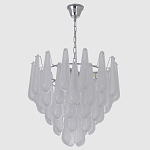 Люстра с подвесками из рифленного стекла в форме капель Textured Glass Chandelier варинант исполнения - 4 | Loft Concept в Орле
