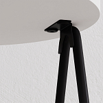 Стол приставной с 2-мя круглыми белыми столешницами ESSEL SIDE TABLE WHITE варинант исполнения - 2 | Loft Concept в Орле