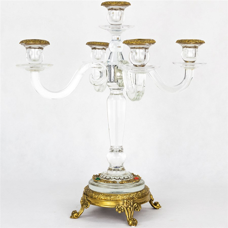Подсвечник Transparent Candlestick Бронза Прозрачный (Transparent) Подсвечник Transparent Candlestick Бронза Прозрачный (Transparent) в Орле | Loft Concept