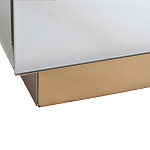 Столик журнальный зеркальный с золотым декором Gold Painted Mirror Table варинант исполнения - 3 | Loft Concept в Орле