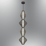 Подвесной светильник вертикальный с плетеным металлическим каркасом Metal Interweaving варинант исполнения - 2 | Loft Concept в Орле