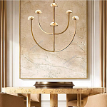 Люстрас 6-ю мраморными плафонами в форме купола Light Warm Light варинант исполнения - 3 | Loft Concept в Орле