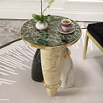 Дизайнерский журнальный стол круглый на 3-х фигурных ножках Cuzadit варинант исполнения - 1 | Loft Concept в Орле