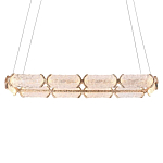 Люстра прямоугольная с текстурным природным рисунком IceFlame варинант исполнения - 4 | Loft Concept в Орле