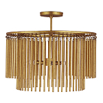 Потолочный светильник двухъярусный золотого цвета Metal Tentacles варинант исполнения - 3 | Loft Concept в Орле