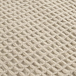 Плед из шерсти бежевого цвета с бахромой Waffle Comfort варинант исполнения - 2 | Loft Concept в Орле