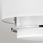 Потолочный светильник с двухслойным белым текстильным абажуром Hinkley варинант исполнения - 11 | Loft Concept в Орле