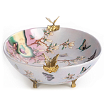 Белое фарфоровое блюдо с изображением бабочек Eden Garden варинант исполнения - 3 | Loft Concept в Орле