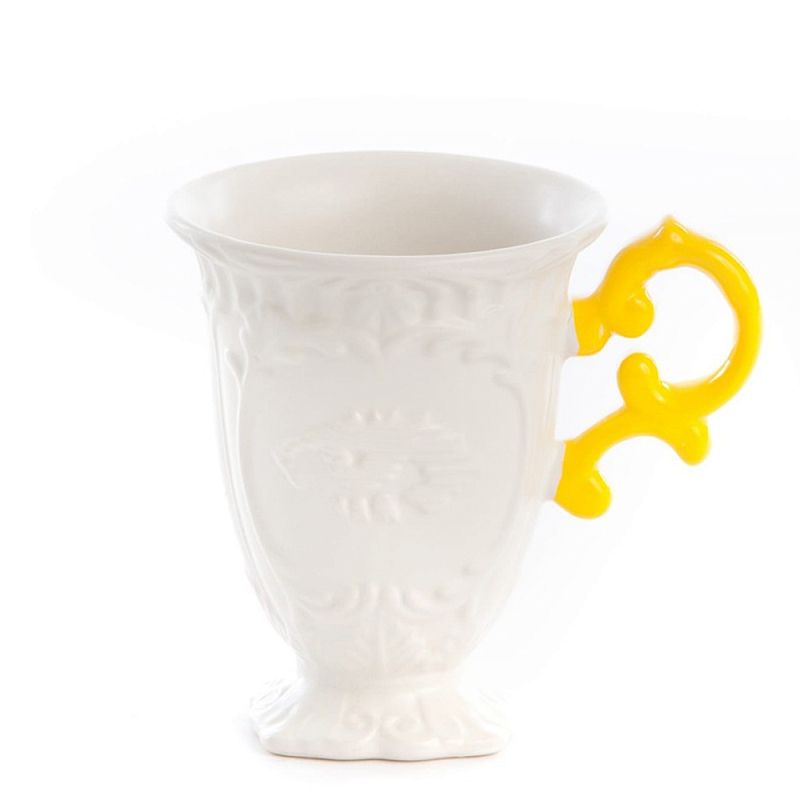 Кружка Seletti I-Mug Yellow Белый Желтый Кружка Seletti I-Mug Yellow Белый Желтый в Орле | Loft Concept