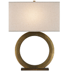 Настольная лампа с корпусом в форме кольца и прямоугольным абажуром French Ring варинант исполнения - 3 | Loft Concept в Орле