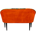 Диван двухместный из натурального бука оранжевый с цветным принтом Impressionism in Art варинант исполнения - 2 | Loft Concept в Орле