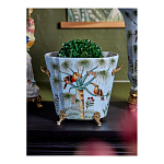 Кашпо из голубого фарфора с бронзовыми элементами Blue Garden варинант исполнения - 5 | Loft Concept в Орле