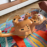 Дизайнерский журнальный стол с основанием в виде кота Bivan варинант исполнения - 2 | Loft Concept в Орле