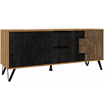 ТВ-тумба с  2-мя ящиками и закрытыми полками Stone Effect варинант исполнения - 1 | Loft Concept в Орле