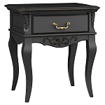 Тумба прикроватная черная из массива бука в стиле прованс Black Provence варинант исполнения - 1 | Loft Concept в Орле