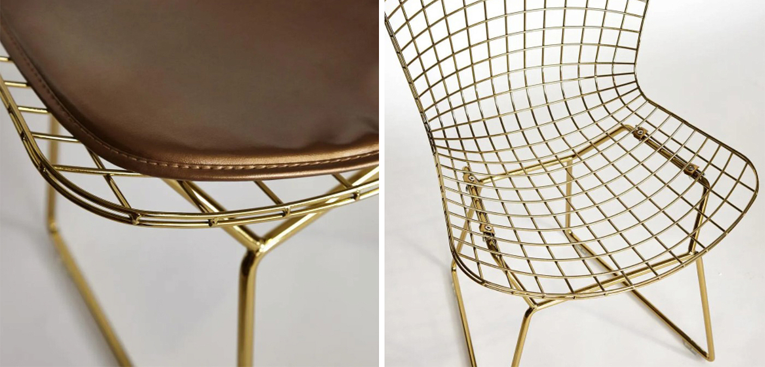 Стул Bertoia Chair Gold Стул Bertoia Chair Gold - Loft-Concept в Орле
