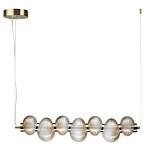 Подвесной светильник линейный с 7-ю рифлеными стеклянными шарами Marcelh Light варинант исполнения - 2 | Loft Concept в Орле
