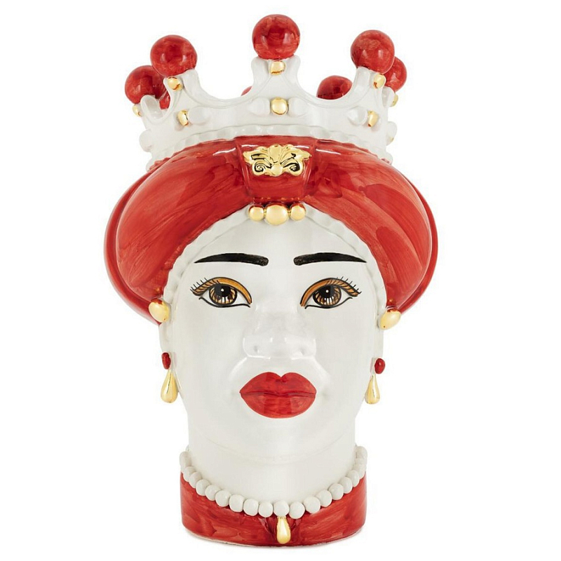 Ваза Vase Moro Lady Medium New Red Gold Белый Красный в Орле | Loft Concept 