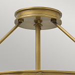 Потолочный светильник цвета латунь с плоским круглым плафоном Hinkley варинант исполнения - 3 | Loft Concept в Орле