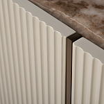 Тумба под телевизор серая с мраморной столешницей Uniqueness Marble варинант исполнения - 3 | Loft Concept в Орле