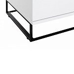 Стеллаж книжный белый с 3-мя открытыми полками и дверкой Strict Lines варинант исполнения - 5 | Loft Concept в Орле