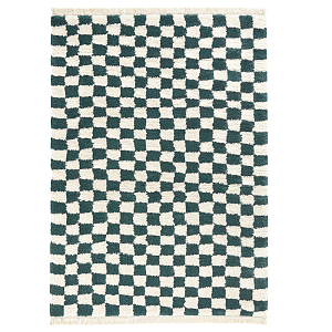 Ковер с шахматным принтом Chess Layout с эффектом шерсти
