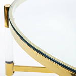 Кофейный столик со столешницей из стекла Crossy варинант исполнения - 5 | Loft Concept в Орле