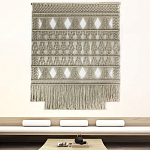 Панно на стену плетеное Макраме бежевый цвет  варинант исполнения - 11 | Loft Concept в Орле