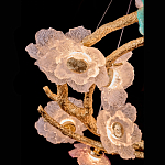 Люстра круглая на золотом каркасе с цветочным декором Miscellaneous herbs варинант исполнения - 5 | Loft Concept в Орле