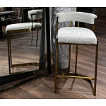 Стул барный букле бежевый с каркасом цвета матовое золото Tactility варинант исполнения - 6 | Loft Concept в Орле