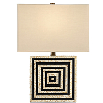 Настольная лампа с квадратным основанием и прямоугольным абажуром Neat Lines варинант исполнения - 3 | Loft Concept в Орле