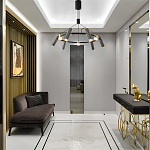 Люстра круглая с 9-ю цилиндрическими плафонами на магнитном креплении Bronze Concert варинант исполнения - 6 | Loft Concept в Орле