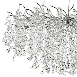 Линейная люстра с хрустальными подвесками на металлических ветках Fairytree Light Silver Linear Chandelier 18 варинант исполнения - 3 | Loft Concept в Орле