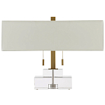 Настольная лампа прямоугольная на прозрачном основании Charm and Luxury варинант исполнения - 4 | Loft Concept в Орле