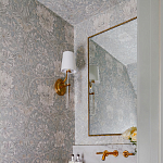 Зеркало прямоугольное в фактурной золотой раме Reflective Fabric варинант исполнения - 4 | Loft Concept в Орле