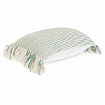 Чехол на подушку мятного цвета с бахромой и объемным узором Ethnic mix варинант исполнения - 1 | Loft Concept в Орле