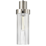 Подвесной светильник с стеклянным ребристым цилиндрическим плафоном Steps варинант исполнения - 3 | Loft Concept в Орле