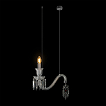 Подвесной светильник стеклянный в виде канделябра Curved Glass Chandelier варинант исполнения - 2 | Loft Concept в Орле