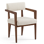 Кресло обеденное Alcove White Boucle из массива ореха варинант исполнения - 1 | Loft Concept в Орле