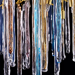 Люстра на подвесе с каркасом из металла и цветными подвесками из стекла Droplet Chandelier варинант исполнения - 2 | Loft Concept в Орле