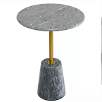 Кофейный столик круглый из мрамора серый Reliable Foundation варинант исполнения - 2 | Loft Concept в Орле