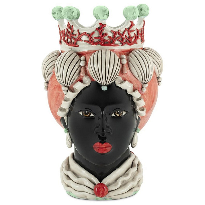 Ваза Vase Moro Lady Coral Green Red Черный Зеленый Коралловый Ваза Vase Moro Lady Coral Green Red Черный Зеленый Коралловый в Орле | Loft Concept