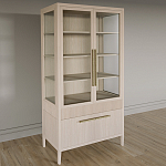 Витрина Primo со стеклянными фасадами и буфетом шпон Светлый дуб варинант исполнения - 3 | Loft Concept в Орле