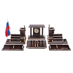 Настольный письменный набор из природного камня обсидиана с декором в виде Коня Team leader варинант исполнения - 2 | Loft Concept в Орле