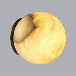 Настенно-потолочный светильник с плафоном в форме шара из алебастра Cryptocrystalline Stone варинант исполнения - 9 | Loft Concept в Орле